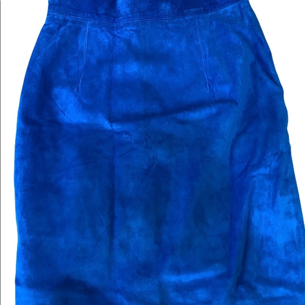Electric blue- Genuine suede Danier Skirt